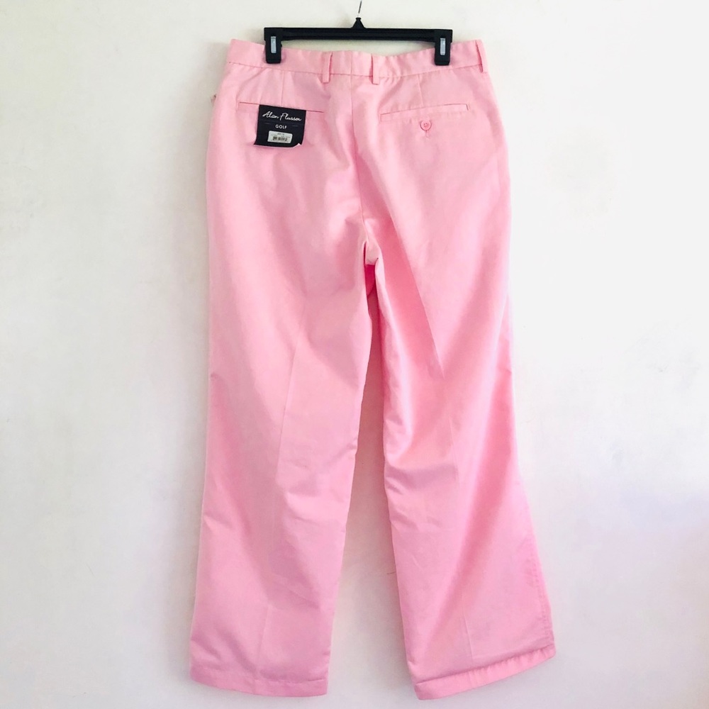 alan flusser Pink Flat Front Golf Pants 34Wx30L - Picture 3 of 8